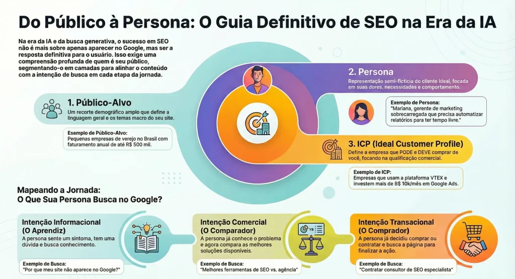 Infográfico sobre mapeamento do Público-alvo e sua importância para o SEO.